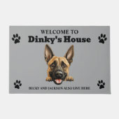 Belgischer Malinois Hund Fußmatte (Vorderseite)