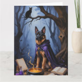 Belgischer Malinois Hund Gemälde zu Halloween Karte (Vorderseite)