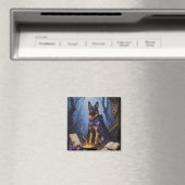 Belgischer Malinois Hund Gemälde zu Halloween Magnet (In Situ (Geschirrspüler))