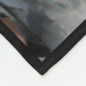 Belgischer Malinois-Hund lächeln Fleecedecke (Ecke)