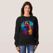 Belgischer Malinois Hund Pop Art Sweatshirt (Vorne ganz)