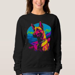 Belgischer Malinois Hund Pop Art Sweatshirt