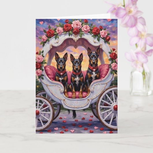 Belgischer Malinois Hund Valentinstag Karte (Orchidee)