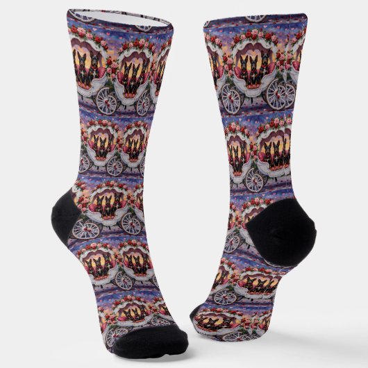 Belgischer Malinois Hund Valentinstag Socken (Gewinkelt)
