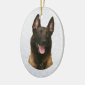 Belgischer Malinois Keramik Ornament (Links)