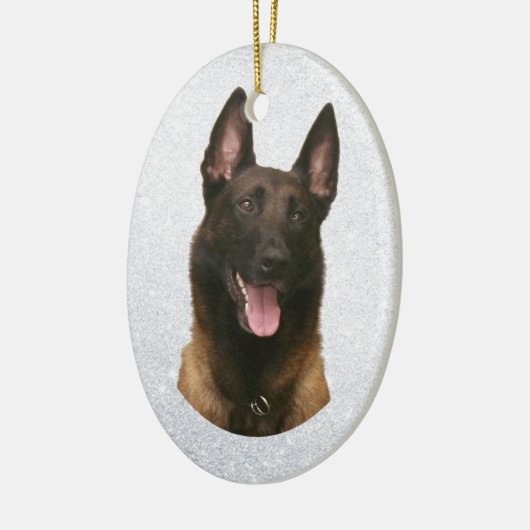 Belgischer Malinois Keramik Ornament (Links)
