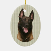 Belgischer Malinois Keramikornament (Vorne)