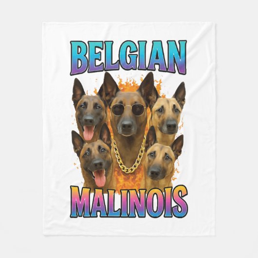 Belgischer Malinois-Kopie Fleecedecke (Vorderseite)