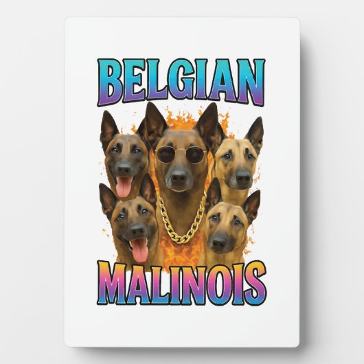 Belgischer Malinois-Kopie Fotoplatte (Vorderseite)