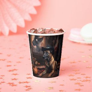 Belgischer Malinois Kürbisse Halloween Gruselig Pappbecher