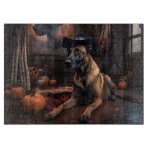 Belgischer Malinois Kürbisse Halloween Gruselig Schneidebrett