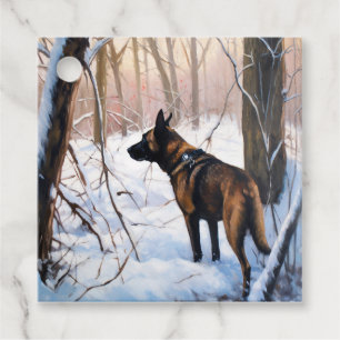 Belgischer Malinois Lass es schneien Weihnachten Geschenkanhänger