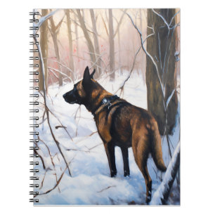 Belgischer Malinois Lass es schneien Weihnachten Notizblock