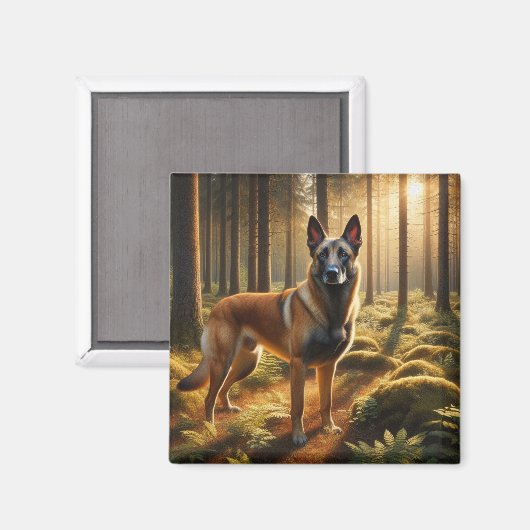 Belgischer Malinois Magnet (Vorderseite/Rückseite)