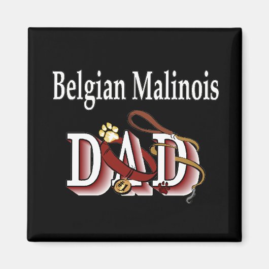 Belgischer Malinois Papa Magnet (Vorne)