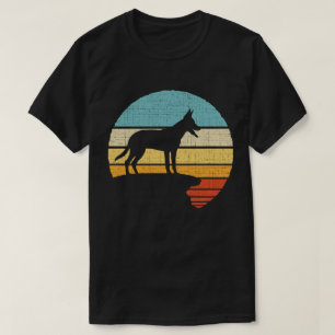 Belgischer Malinois Retro Vintage 60er 70er Hund W T-Shirt