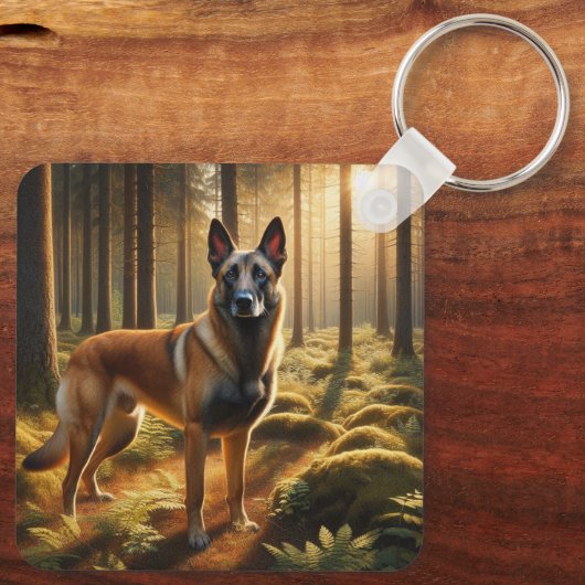 Belgischer Malinois Schlüsselanhänger (Rückseite)