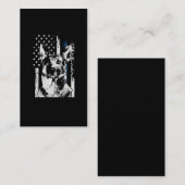 Belgischer Malinois Thin Blue Line Polizeihund Visitenkarte (Vorne/Hinten)