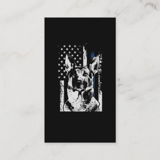 Belgischer Malinois Thin Blue Line Polizeihund Visitenkarte (Vorderseite)
