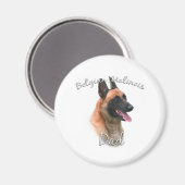 Belgischer Malinois-Vater 2 Magnet (Vorderseite/Rückseite)