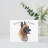 Belgischer Malinois-Vater 2 Postkarte (Stehend Vorderseite)