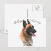 Belgischer Malinois-Vater 2 Postkarte (Vorne/Hinten)