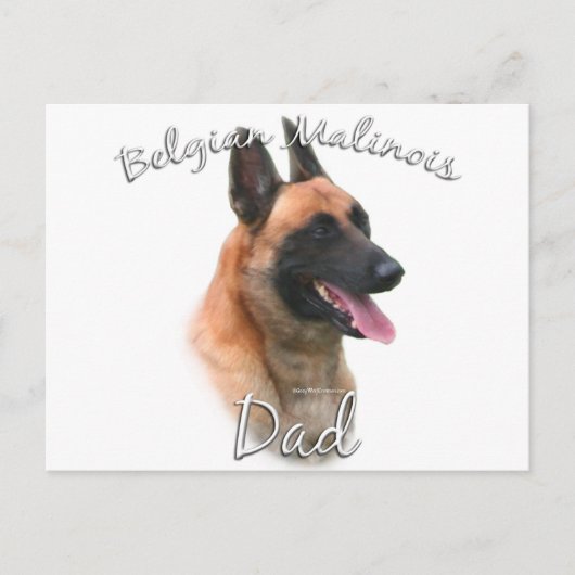 Belgischer Malinois-Vater 2 Postkarte (Vorderseite)