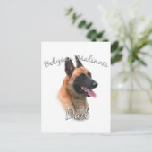 Belgischer Malinois-Vater 2 Postkarte (Stehend Vorderseite)
