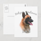 Belgischer Malinois-Vater 2 Postkarte (Vorne/Hinten)