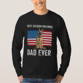 Belgischer Malinois-Vater American Flag Belgisch T-Shirt (Vorderseite)