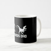 Belgischer Malinois-Vater Dinosaur Funny-Geschenk Kaffeetasse (VorderseiteRechts)