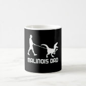 Belgischer Malinois-Vater Dinosaur Funny-Geschenk Kaffeetasse (Mittel)