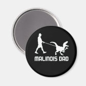 Belgischer Malinois-Vater Dinosaur Funny-Geschenk  Magnet (Vorderseite/Rückseite)