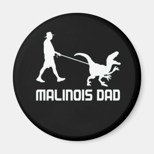 Belgischer Malinois-Vater Dinosaur Funny-Geschenk  Magnet (Vorne)