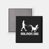 Belgischer Malinois-Vater Dinosaur Funny-Geschenk  Magnet (Vorderseite/Rückseite)