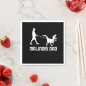 Belgischer Malinois-Vater Dinosaur Funny-Geschenk Serviette (Beispiel)