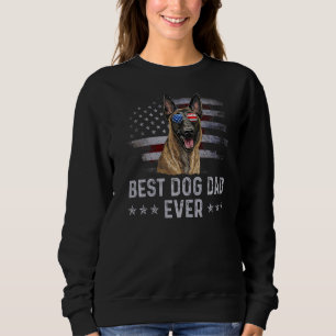 Belgischer Malinois-Vater Vintag American Flag Pat Sweatshirt
