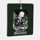 Belgischer Malinois Weihnachtsbaum wird überbewert Keramikornament (Rechts)