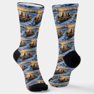 Belgischer Malinois Weihnachtsboot Urlaub Socken