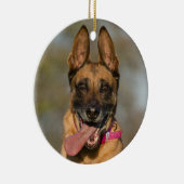 Belgischer Malinois Welpenhund Keramik Ornament (Rechts)