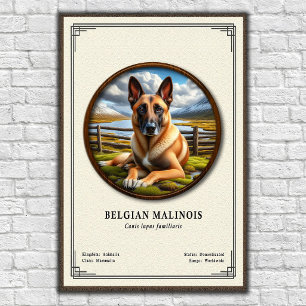 Belgischer Malinois Zoologie-Serie Poster