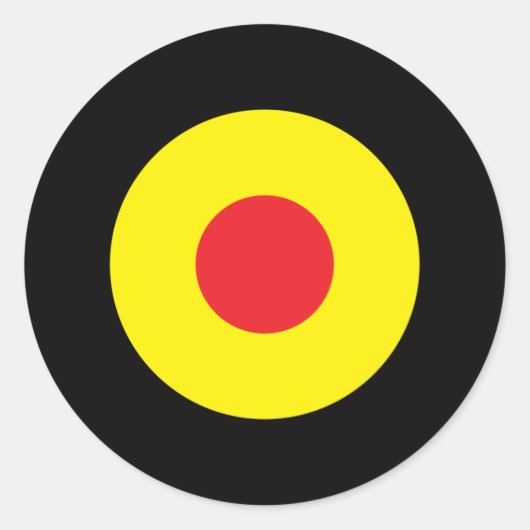 Belgischer Mod-Round-Aufkleber Runder Aufkleber (Vorderseite)