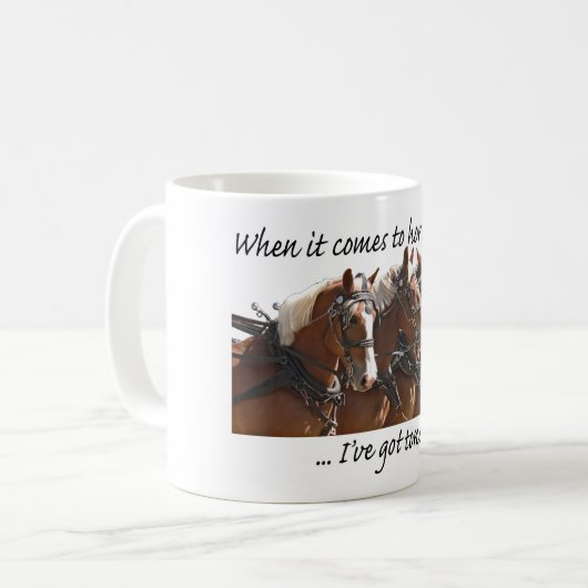 Belgischer PferdePower Kaffeetasse (Vorderseite Links)