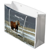 Belgischer Pferdewechsel in Paddock-Geschenktasche Große Geschenktüte (Vorderseite Schrägansicht)
