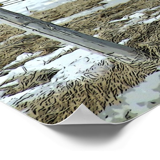 Belgischer Pferdewechsel in Paddock-Poster Poster (Ecke)