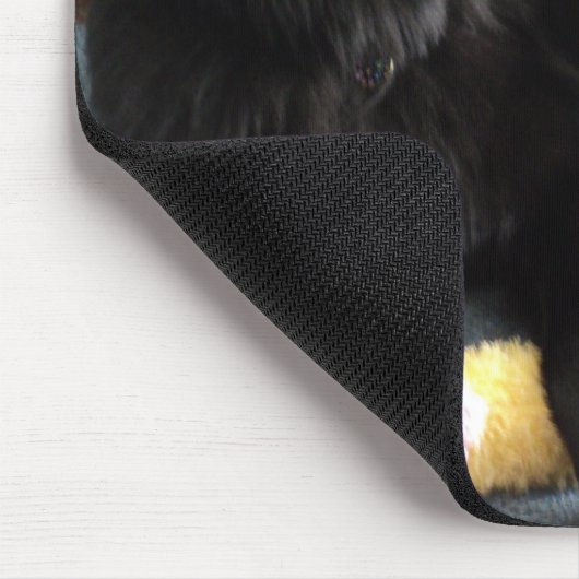 Belgischer Schäfer durch den Kamin Mousepad (Ecke)