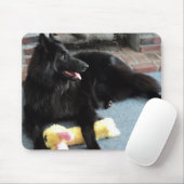 Belgischer Schäfer durch den Kamin Mousepad (Mit Mouse)