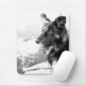 Belgischer Schäfer-Hund Schwarzweiss-Mousepad Mousepad (Mit Mouse)