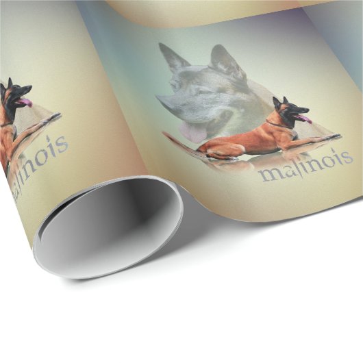 Belgischer Schäfer - Malinois Geschenkpapier (Rolleneckpunkt)
