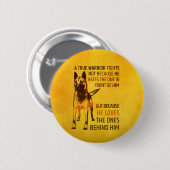 Belgischer Schäfer - Malinois - wahrer Krieger Button (Vorne & Hinten)